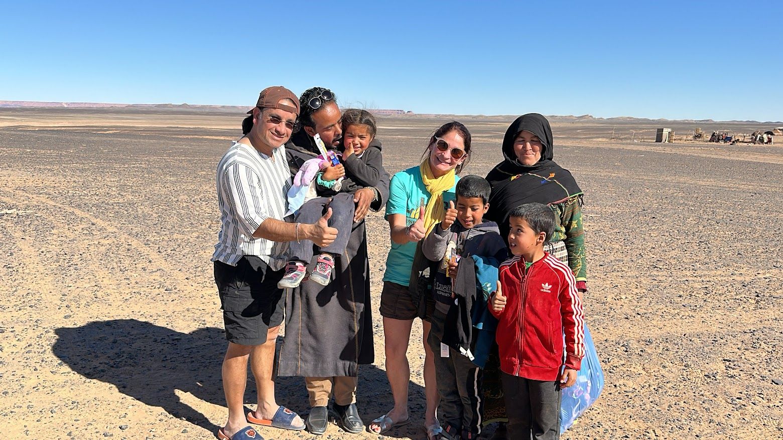 EC Team with children in desert