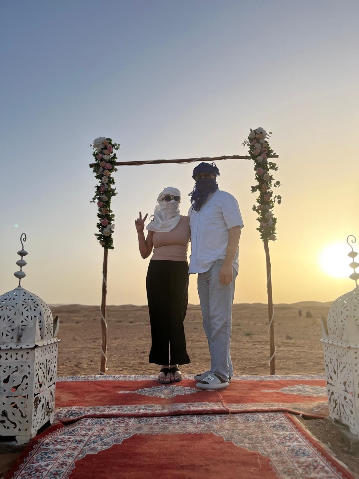Couple traveling to Morocco via Enlightened Connections