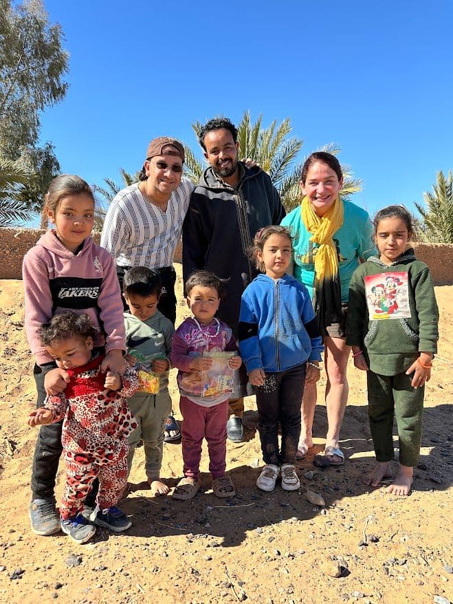 EC team with community in Morocco
