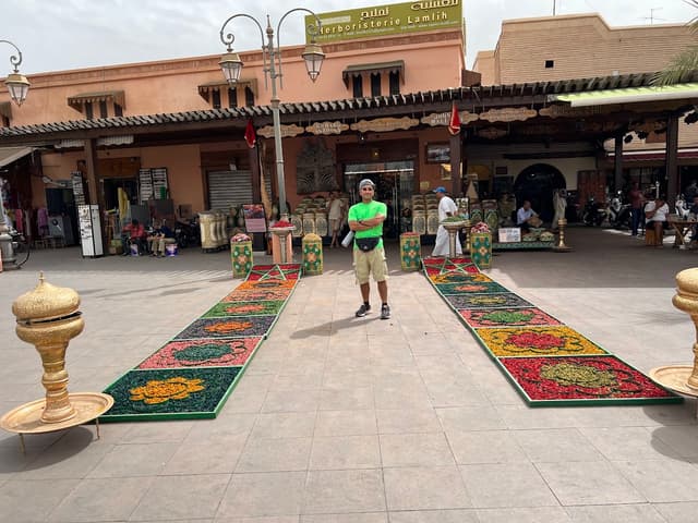 Man standing in marketplace